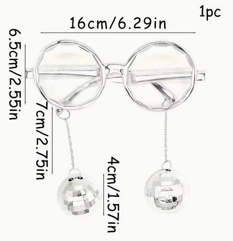 Shiny Hanging Disco Ball Glasses