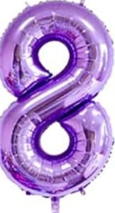 16" Foil Number Balloon – Purple