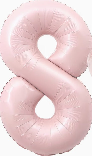 16" Foil Number Balloon - Light Pink
