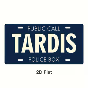 Tardis License Plate Metal Sign