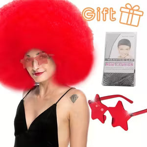Afro Wig (30cm / Red)