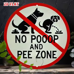 Round Metal Sign - Humorous Dog