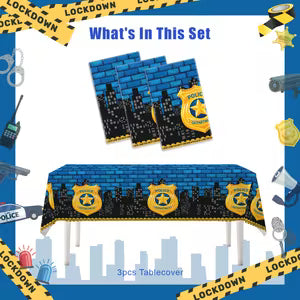 Police Theme Birthday Party Tablecloths