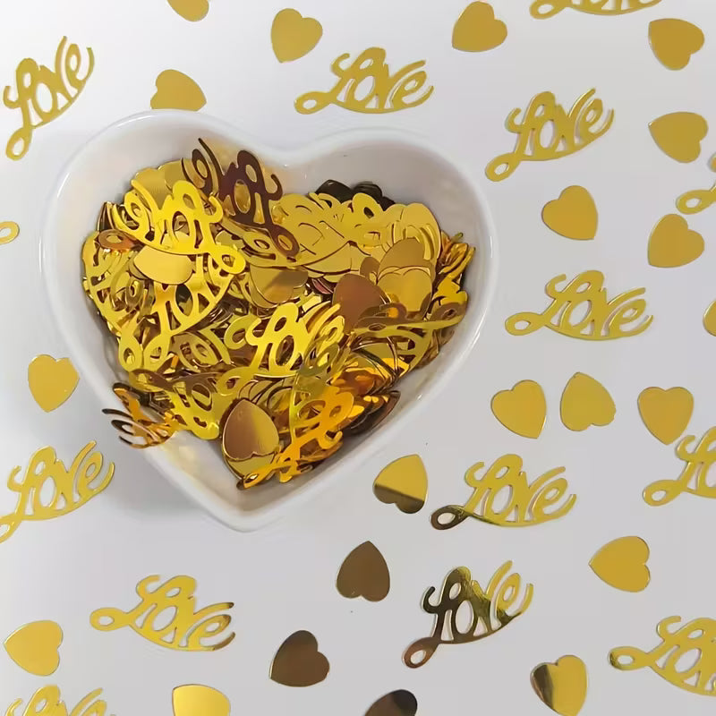 Gold Heart Confetti
