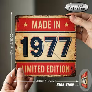 Vintage Metal Sign - Limited Edition 1977