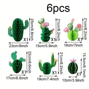 Cactus Honeycomb Table Centerpieces