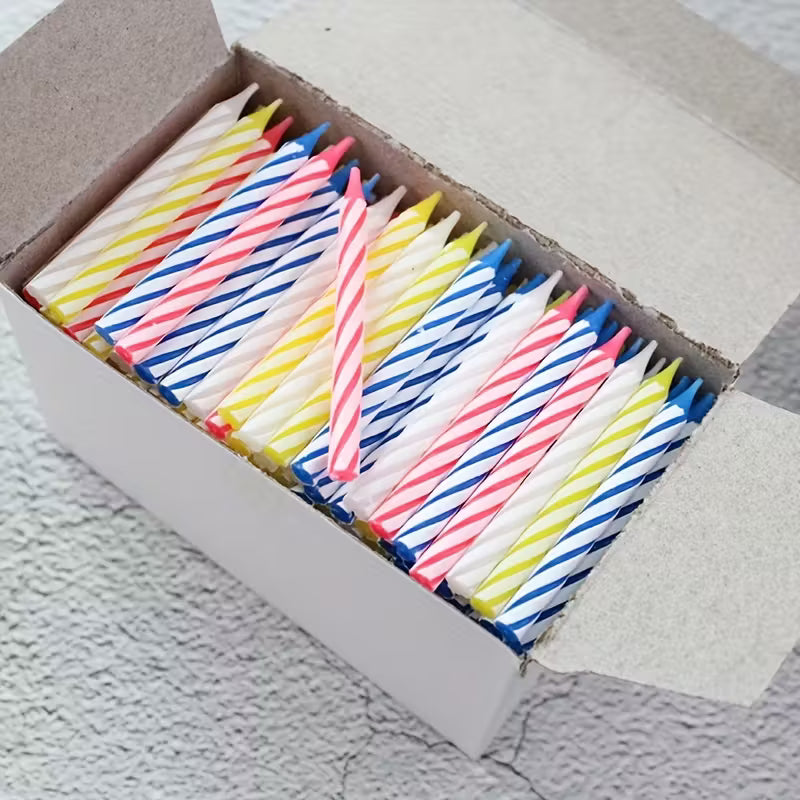 24pcs Small Threaded Candle Set