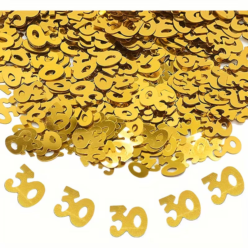 Elegant Golden Glitter Confetti ( 30th Birthday)