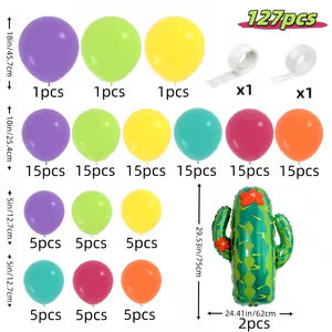 Cactus Fiesta Balloon Set with Cactus Foil Balloon
