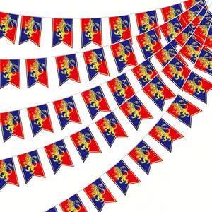 Medieval Lion Bunting - Red & Blue