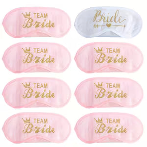 'TEAM BRIDE' Glitter Eye Masks
