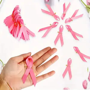 100pcs Breast Cancer Awareness Ribbon Pins