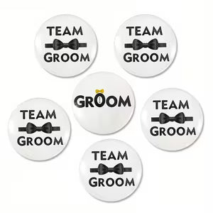 6pcs Team Groom Badge Set