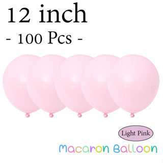 12" Latex Balloons Pastel Light Pink (100 pcs)