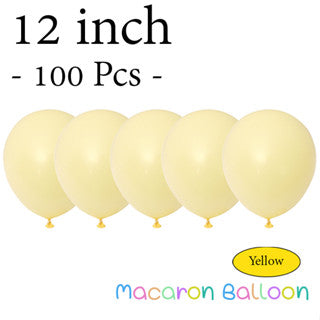 12" Latex Balloons Pastel Yellow (100 pcs)
