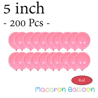 5" Latex Balloons Pastel Watermelon Red (200 pieces)