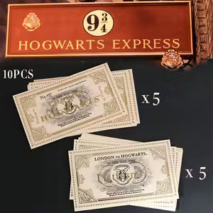 Harry Potter Platform 9¾ Vintage Golden Foil Tickets