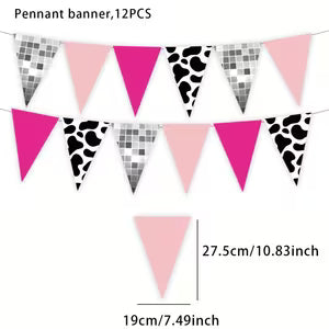 Pink Cowboy Flag Garlands