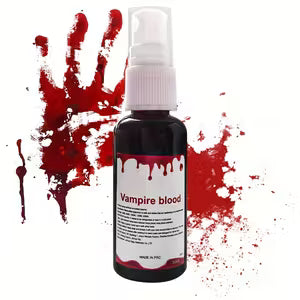 Halloween Makeup Fake Blood Spray, Fake Injury, Battle Damage Makeup COS Vampire, Washable Fake Blood, Suitable for Halloween Costume Blood Makeup Zombie Vampire Blood Face Blood, for Halloween Party Word (30ml)