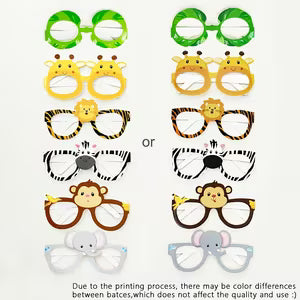 6pcs/Set Cartoon Animal Paper Glasses