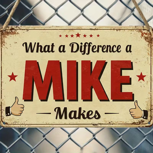Wooden Hanging Plaque "Mike Makes"