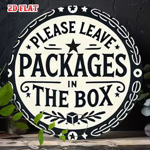 Round Metal Wall Sign - Designed for Delivery Instructions