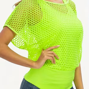 Fashion Mesh Faux Two-Piece Tank Top