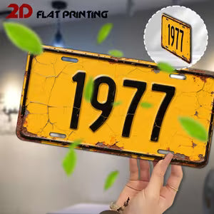Vintage Metal Sign - 1977 Plaque