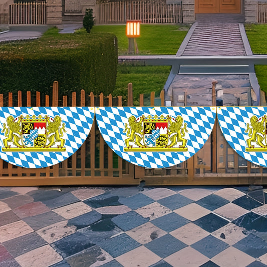 Bavarian Flag Banner 45×90cm with Lion Emblem