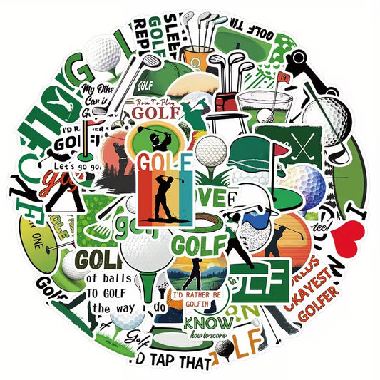 50pcs Golf-Themed Stickers