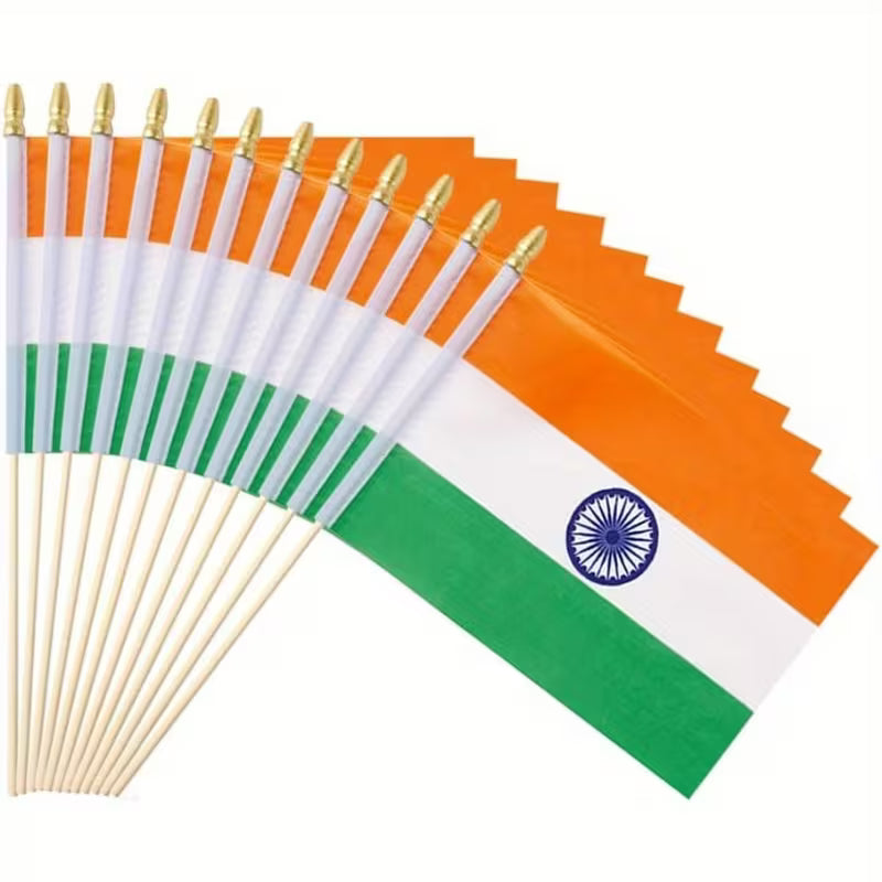 12Pack Handheld Indian Flags