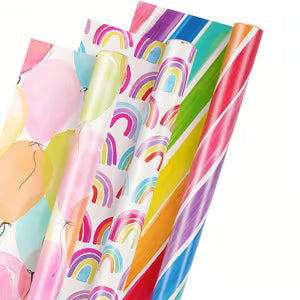 Rainbow Pastel Set Birthday Gift Wrapping Paper