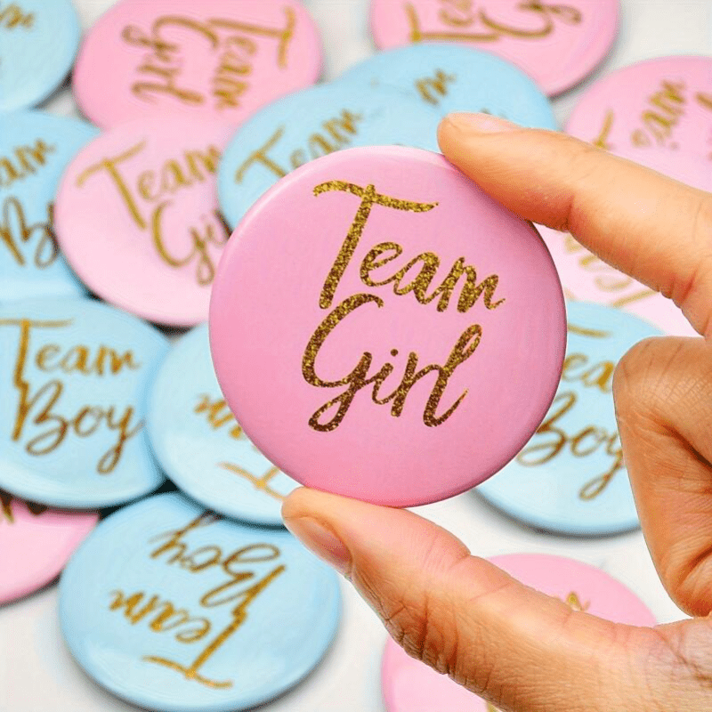 5pcs Team Girl Badges