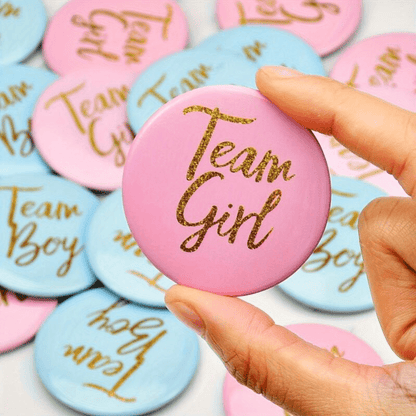 5pcs Team Girl Badges