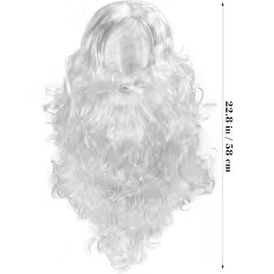 Santa Claus Beard & Wig Set - White