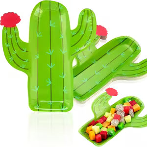24pcs Cactus-Themed Disposable Party Tableware Set