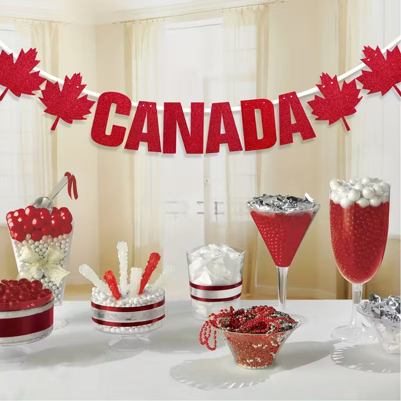 Canada Day Maple Leaf Banner Set