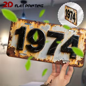Vintage Metal Sign - 1974 Plaque