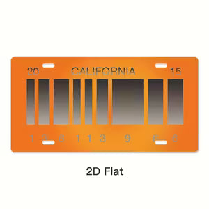 Back to the Future License Plate Sign Orange