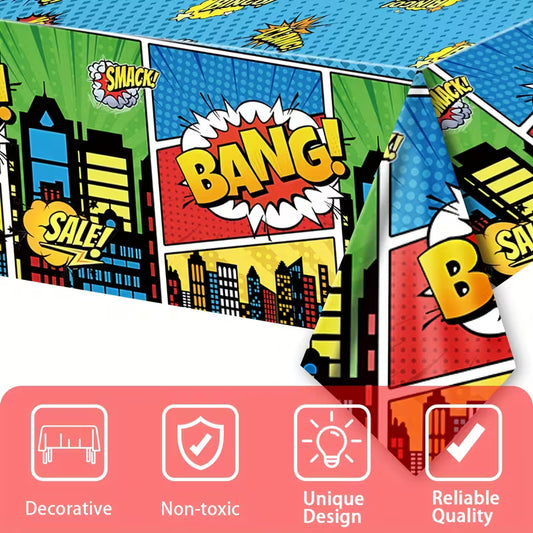 Superhero Tablecloth - BANG!