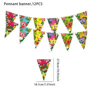 Tropical Hawaiian Luau Banner