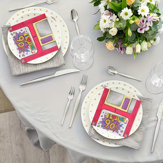 20/100 Pack 90s Retro Napkins (20pcs)