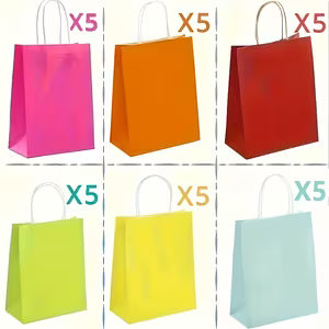Colorful Paper Gift Bags with Handles