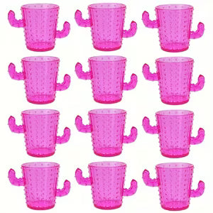 12pcs Cactus-Shaped Shot Glasses - 2oz