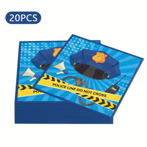 Police Themed Birthday Party Napkins