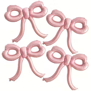 2pcs Pink Bow Aluminum Foil Balloons