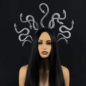 Medusa Snake Headband - Silver