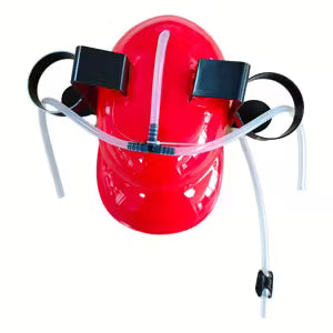 Drink Helmet with Straw (Red)