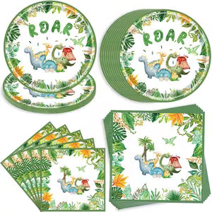 DinoRoar Birthday Party Supplies Set