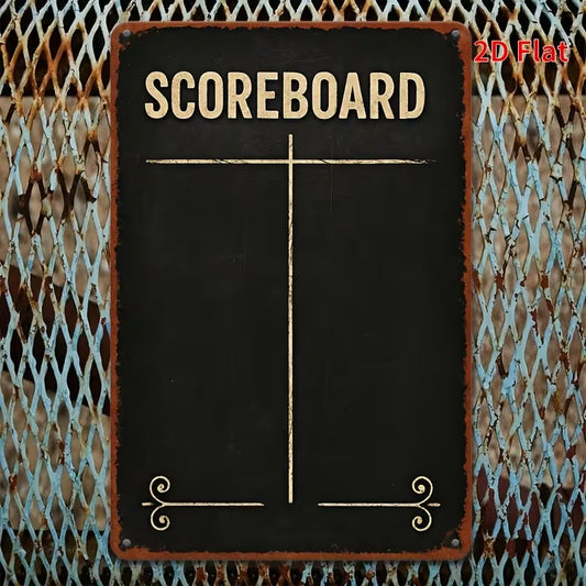 1pc Vintage Metal Scoreboard
